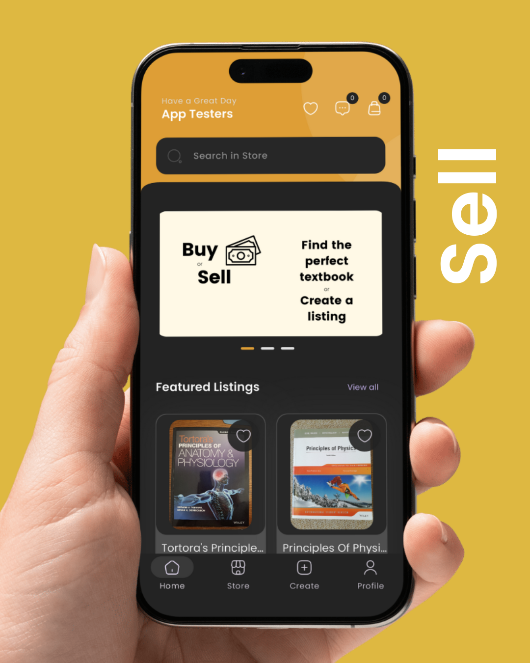 Amber app search and filter features