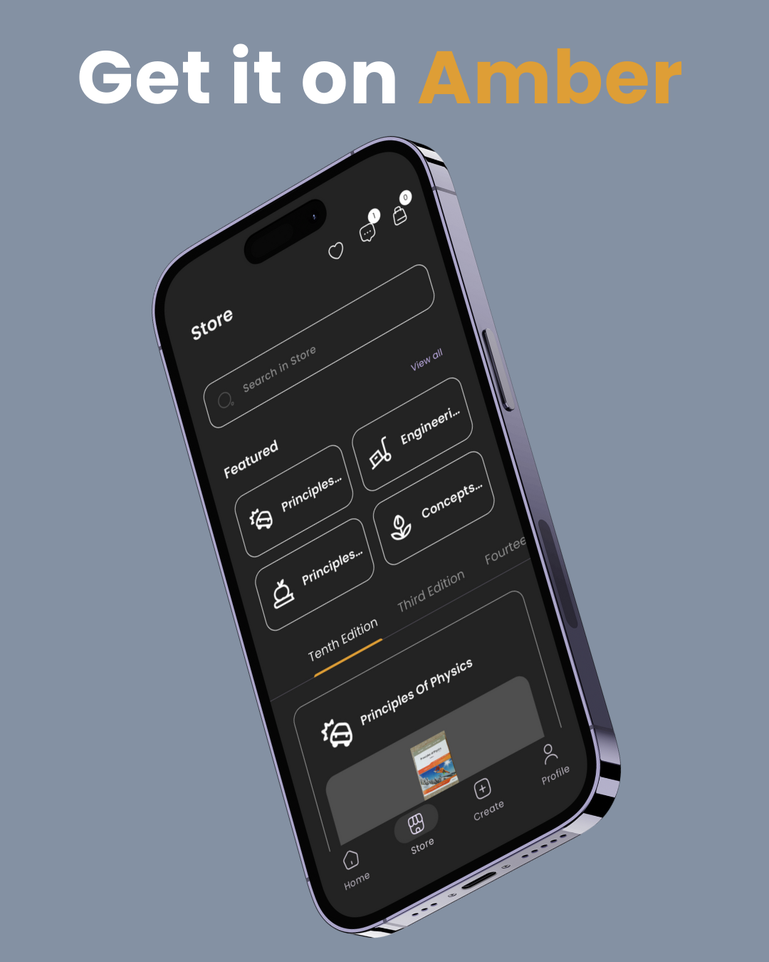 Amber app user profile and ratings